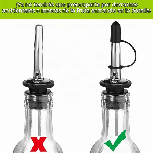 Vista 2 de Zopeal 100 tapas antipolvo para verter licor negro con capucha y lazo