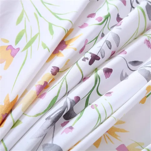 Vista 158 de ABREEZE Juego de funda de edredón tamaño individual con cierre de botón, 100% algodón egipcio, juego de ropa de cama floral de granja, color rosa, 3