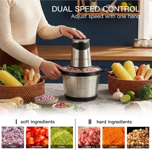 Vista 5 de MEGAWISE Picadora de carne eléctrica de la picadora de alimentos 500W