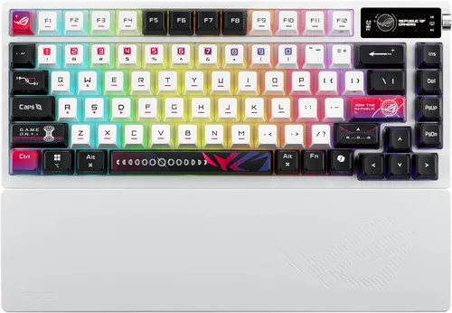 Vista 22 de ASUS ROG Azoth 96 HE Teclado inalámbrico para juegos con efecto Hall – 96% tamaño completo, trimodo, interruptor magnético intercambiable en Negro