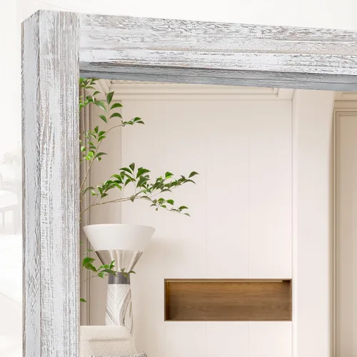 Vista 7 de AAZZKANG Espejo de pared de longitud completa con marco de madera rústica, 58 x 24 pulgadas, rectangular, grande, cuerpo completo para dormitorio