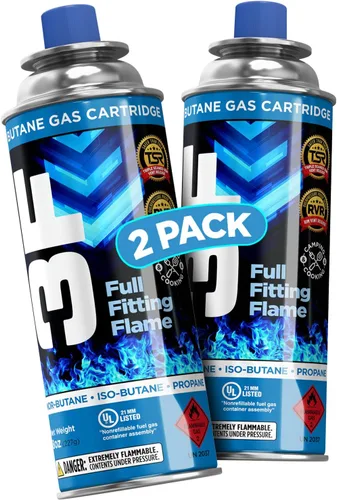 Vista 11 de 3F Recipiente de combustible de butano, 8 onzas, 1 paquete, para estufas de campamento y cabezales de antorcha compatible con recipientes de 8