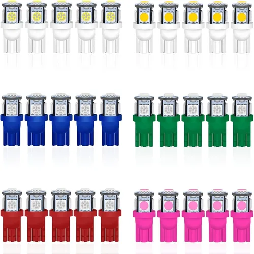 Vista 12 de Alopee Paquete de 10 bombillas LED 4114 de polaridad no polar, luz diurna blanca, T25, 4114, DC 12V, para bombilla de luz de freno trasero de señal