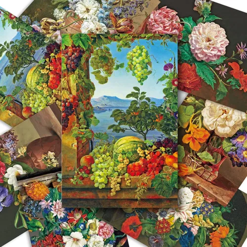 Vista 3 de Berkin Arts Paquete de 12 tarjetas de felicitación de arte clásico para todas las ocasiones con 12 sobres, flores de 4 x 6 pulgadas, varios diseños