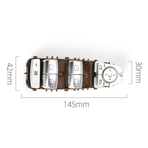 Vista 2 de Interruptor de ventana Master Power de repuesto para Mercedes Benz W213 Clase E E200 E260 E300 E400 2016-2021 (beige)