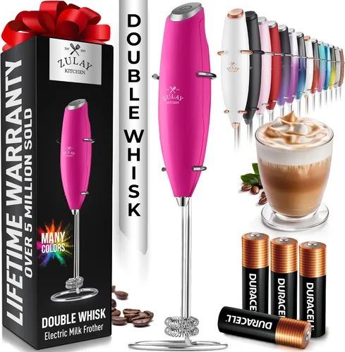 Vista 16 de Zulay Milk Boss Espumador de leche potente manual, hace espuma para latte, batidor para mezclar bebidas, café, miniespumador para capuchino, frappé