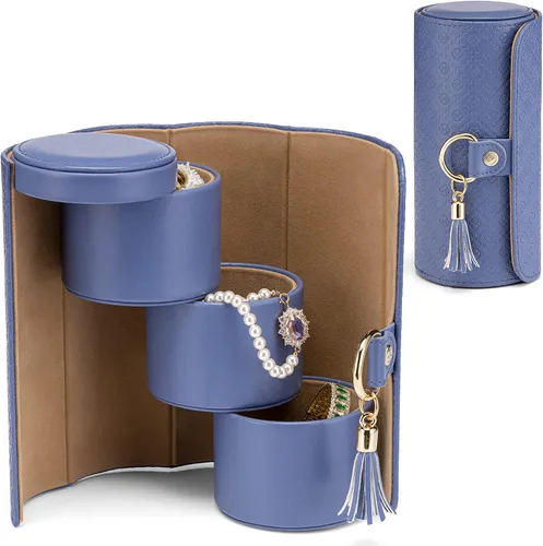 Vista 57 de Vlando Viaggio - Joyero pequeño, caja de almacenamiento para accesorios de viaje