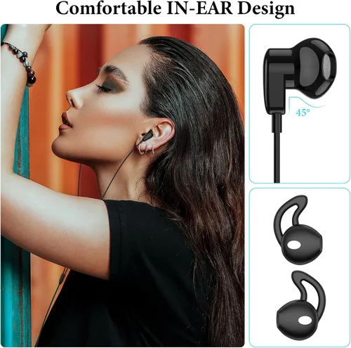 Vista 5 de APETOO Auriculares USB C para iPhone Air 17 16 Pro Max 15 Plus iPad, Samsung S25/S24/S23/S22/S21 HiFi Stereo USB-C Auriculares con cable