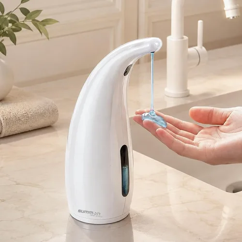Vista 13 de Dispensador automático de jabón líquido, 4 niveles, 10oz Recargable - negro