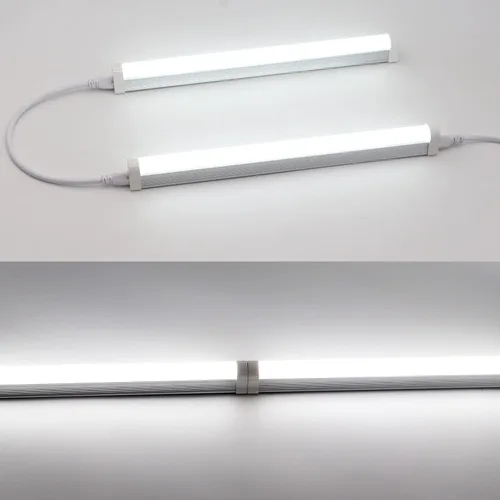 Vista 3 de Lámpara LED para tienda, 12 pulgadas, 5 W, 580 lm, cubierta esmerilada, 6500 K, tubo de luz integrado T5, salida alta, blanco más brillante, tubo