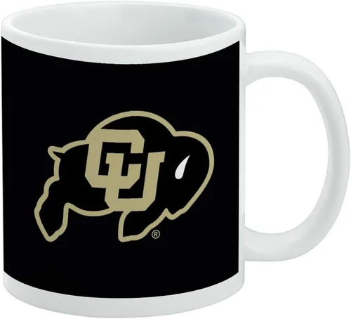 Vista 412 de Taza de cerámica con el logotipo principal de la Universidad Rider, taza de regalo novedosa para café, té y bebidas calientes, 11oz, blanca