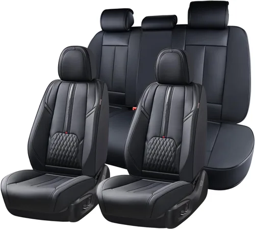 Vista 40 de Coverado Funda de asiento de automóvil, funda de asiento delantero para automóvil, protector de asiento de automóvil de cuero impermeable, fundas