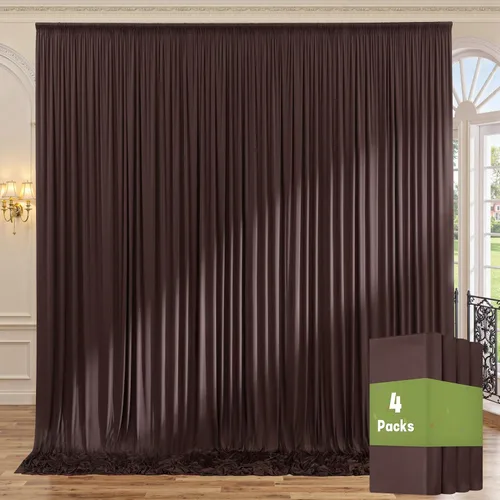 Vista 76 de Cortinas de fondo negras negras sin arrugas para fiestas, cortinas de tela gruesa para telón de fondo de fotos para cumpleaños, bodas, baby shower