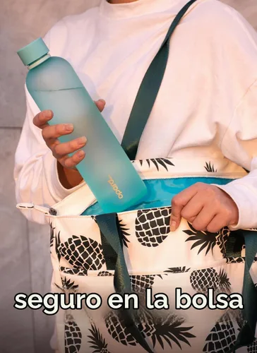 Vista 4 de Opard Botella de agua delgada de 32 onzas, botella de agua de plástico apta para lavavajillas, sin BPA, parte superior de rosca a prueba de fugas