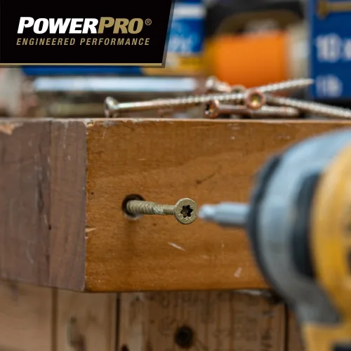 Vista 7 de Power Pro Tornillos de madera para exteriores de alta calidad, tornillos de cubierta multiusos #8 x 1-1/2 pulgadas para proyectos al aire libre