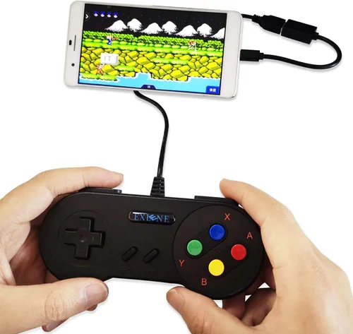 Vista 5 de Exlene Usb Controller Gamepads Joystick 10ft3m 2pack Usb Snes Controlador Super Snes Classic Controller para PC Windows Ubuntu Raspberry Pi 3