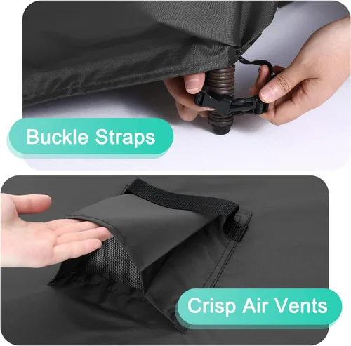 Vista 4 de ABCCANOPY Funda para silla de patio, apilable, impermeable, para exteriores, duradera, resistente a los rayos UV, de poliéster, funda para muebles