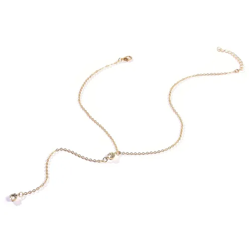 Vista 7 de TseanYi Collar de cadena de gota de cristal, collar con colgante de punto de diamantes de imitación, collares Lariat, joyería bohemia para mujeres