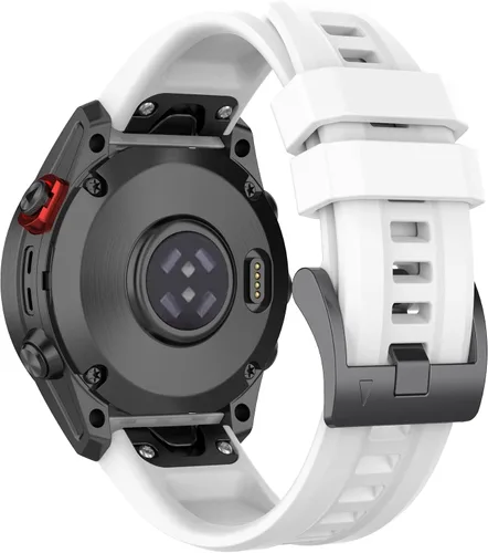 Vista 2 de Bandas compatibles con el reloj solar Garmin Instinct 2S, correa de silicona ajustable con hebilla de metal, correa deportiva para Garmin Instinct