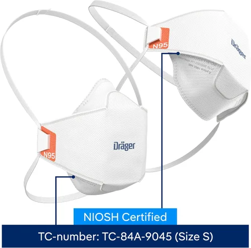 Vista 3 de Dräger X-plore 1950 N95 respirator mask NIOSH-approved respirator mask for construction, DIY, home improvement