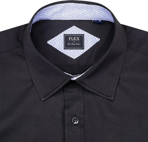 Vista 4 de J.Ver - Camisa de vestir para hombre, informal, manga larga, no se arruga, ajuste regular, elástica, con botones