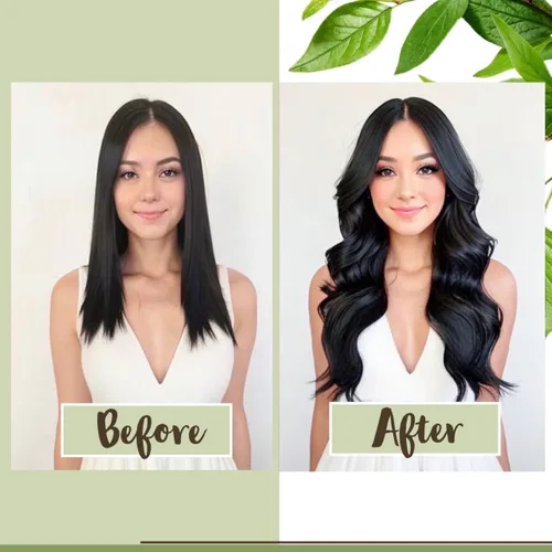 Vista 5 de Joe - Extensiones de cabello humano 100% Remy con cinta color verde (18 pulgadas, negro lacio)