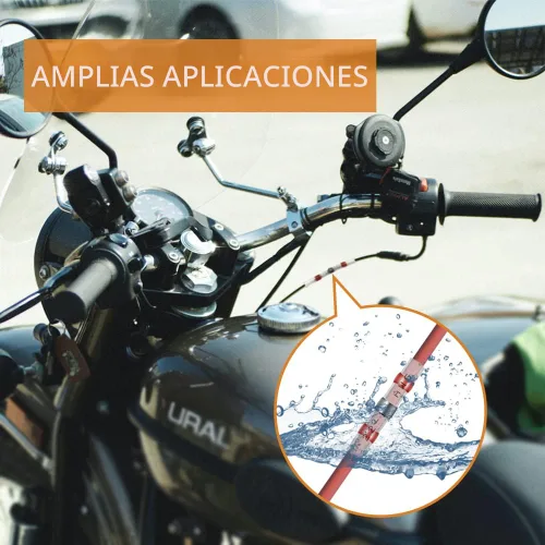 Vista 7 de 110 piezas de conectores de alambre termorretráctiles, kit de conectores de tope de sello de soldadura, terminales de empalme impermeables para uso