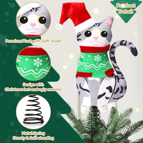 Vista 3 de Adorno de Copa de Árbol de Navidad de Gato American Shorthair, Ornamento de Árbol de Navidad, Fiesta de Navidad, Vacaciones, Decoraciones del Hogar