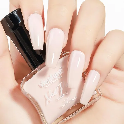 Vista 13 de Esmalte de uñas negro 15ml, esmalte de uñas de secado rápido, esmalte regular de larga duración, secado al aire, base de aceite, esmalte de uñas