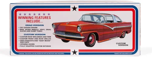 Vista 3 de AMT 1956 Ford Victoria Hardtop - Kit de modelo a escala 1:25