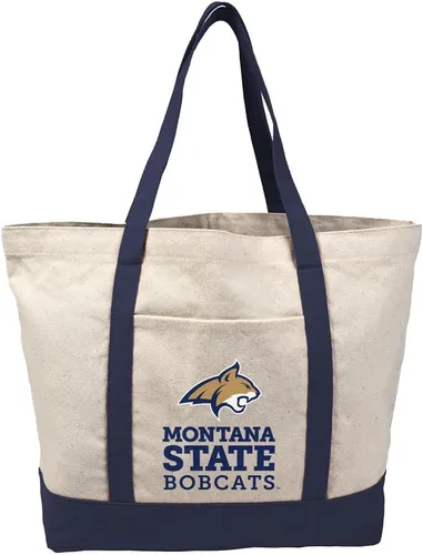 Vista 386 de Campus Lab Bolsa de lona con logotipo primario colegiado con bolsillo externo, bolsa de hombro reutilizable para ir de compras, playa Águilas A&m