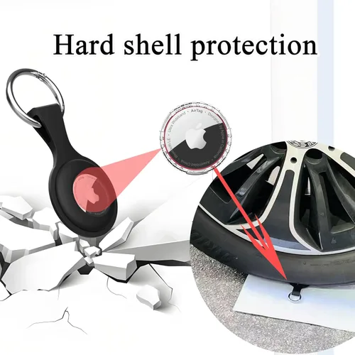 Vista 4 de 4 Pack AirTag Holder for 2nd Gen (2026) & 1st Gen, AirTag case with Anti-Lost Keychain