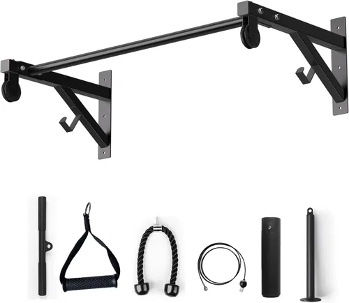 Vista 10 de Pull Up Bar Wall Mounted, Heavy Duty 650 lbs Capacity Chin Up Bar, 48" Multi-Grip Strength Training Pull-up Bars, for Home Gym Garage/Backyard Total