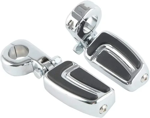 Vista 22 de Green-L Estriberas universales para motocicleta de 1 1/4 pulgadas con abrazadera P para Harley Sportster Softail Dyna Touring Road King Street Glide