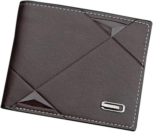 Vista 2 de SHERCHPRY 2 unids titular multi pequeño con cremallera Billfold multifuncional moda bolsillo hombre cartera cuero monedero, Imagen 1x2pcs, Moda