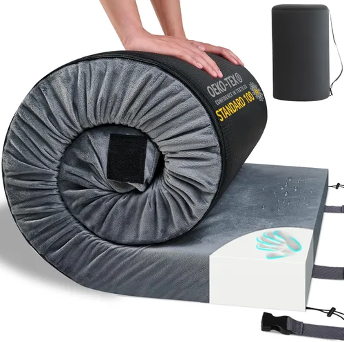 Vista 12 de HomeMate CertiPUR-US Memory Foam Camping Mattress Pad Portable Roll Up Mattress for Adults Sleeping Mat Cot Mattress Pad