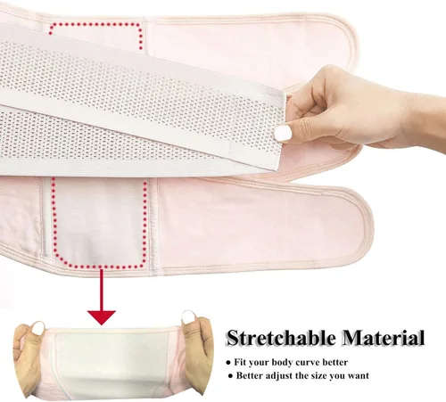 Vista 6 de Faja postparto, cinturón de recuperación de cesárea, soporte para la espalda, venda abdominal, banda para el vientre, ropa moldeadora.