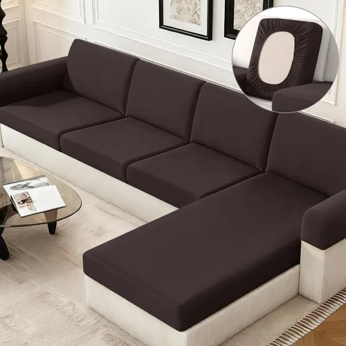 Vista 21 de KinCam - Fundas elásticas para cojines de sofá, fundas seccional para sofá en forma de L, fundas lavables para sofá, fundas para sofá