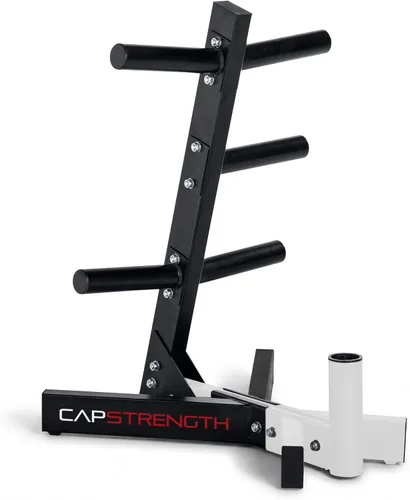 Vista 10 de CAP Barbell Estante de almacenamiento para árbol de placas olímpicas, varios