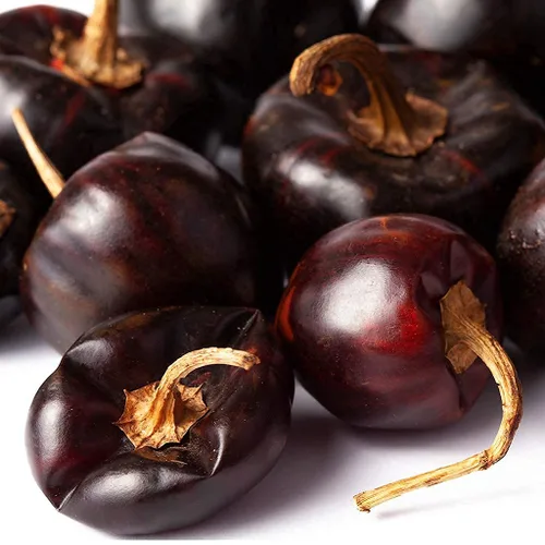 Vista 2 de Cápsulas enteras de chiles secos Cascabel de 1 libra Ideal para salsas, salsas y recetas tradicionales