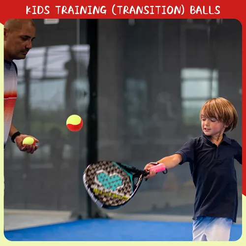 Vista 3 de 24 pelotas de tenis para niños, 75% de baja compresión etapa 3 pelotas de tenis a granel para principiantes, máquina de pelota, entrenamiento