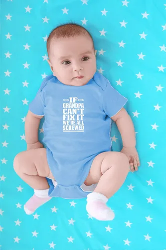 Vista 4 de CBTwear If Grandpa Can't Fix It We're All Screwed Baby Body Lindo Recién Nacido Ropa Unisex Humor