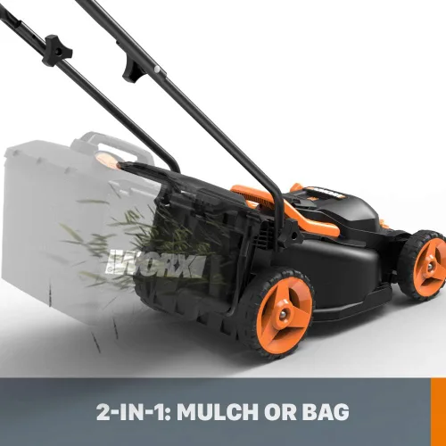 Vista 3 de Worx WG779 - Cortacésped inalámbrico de 40 V y 14 pulgadas + recortadora de cuerdas y soplador de hojas inalámbrico con batería y cargador
