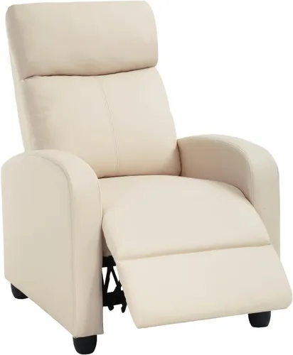 Vista 13 de BestMassage Silla reclinable con función de masaje de 2 puntos Cuero sintético marrón con soporte lumbar, empuje ajustable hacia atrás, PU