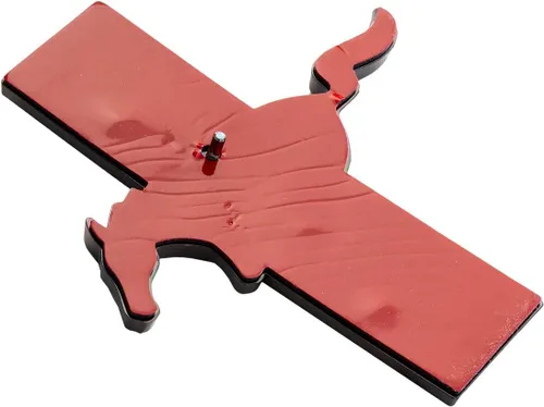 Vista 2 de Emblemas grandes de caballo corriendo negro con tres barras para parachoques, hechos para Mustang 2005-2014
