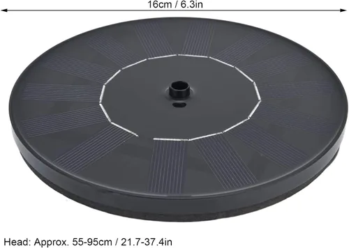 Vista 5 de Ciciglow Fuente solar, bomba de fuente de energía solar, 1.4 W, bombas de agua flotantes para baño de pájaros para jardín, patio, estanque y piscina