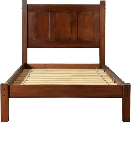Vista 4 de Grain Wood Furniture - Cama plataforma de panel de madera maciza Shaker, tamaño individual, cereza