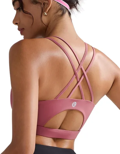 Vista 126 de Brasieres deportivos para mujer, con relleno, tipo camiseta sin mangas, sexis, con espalda cruzada, de alto impacto, largos, ideales para practicar