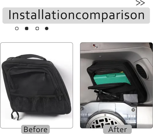 Vista 2 de Organizador de maletero de automóvil, bolsa de almacenamiento para ventana lateral Toyota FJ Cruiser 2007-2021, accesorios de tela Oxford