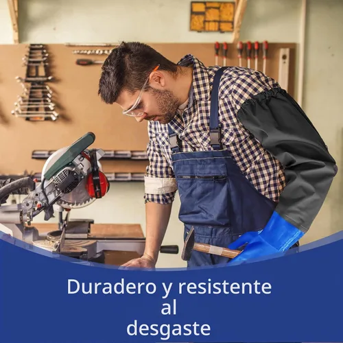 Vista 4 de 2 pares de guantes largos de goma de PVC resistentes a los productos químicos, longitud del codo, guantes impermeables resistentes para lavar
